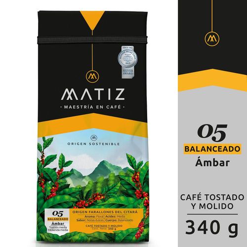 CAFE AMBAR MOLIDO BALANCEADO MATIZ 340 gr
