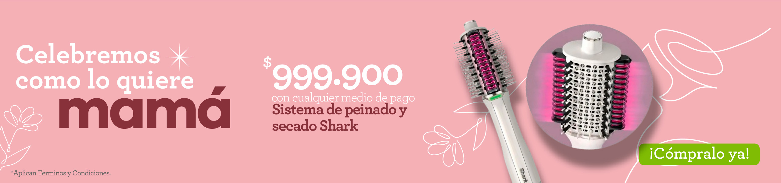 Sistema de peinado y secado Shark