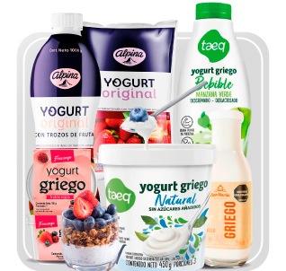 Yogurt y bebidas lácteas​
